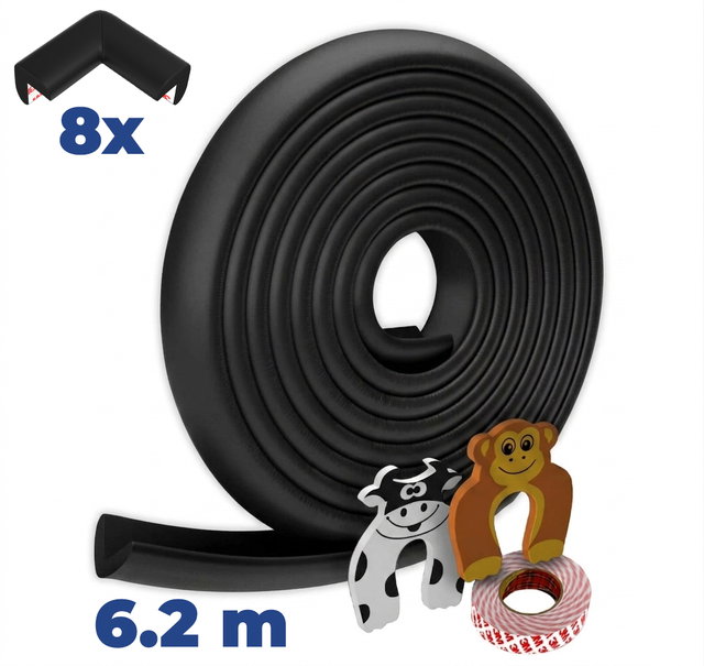 Kantenschutz Set aus Schaumstoff schwarz, Eckenschutz, Fingerschutz Kantenschutz Set aus Schaumstoff schwarz, Eckenschutz, Fingerschutz